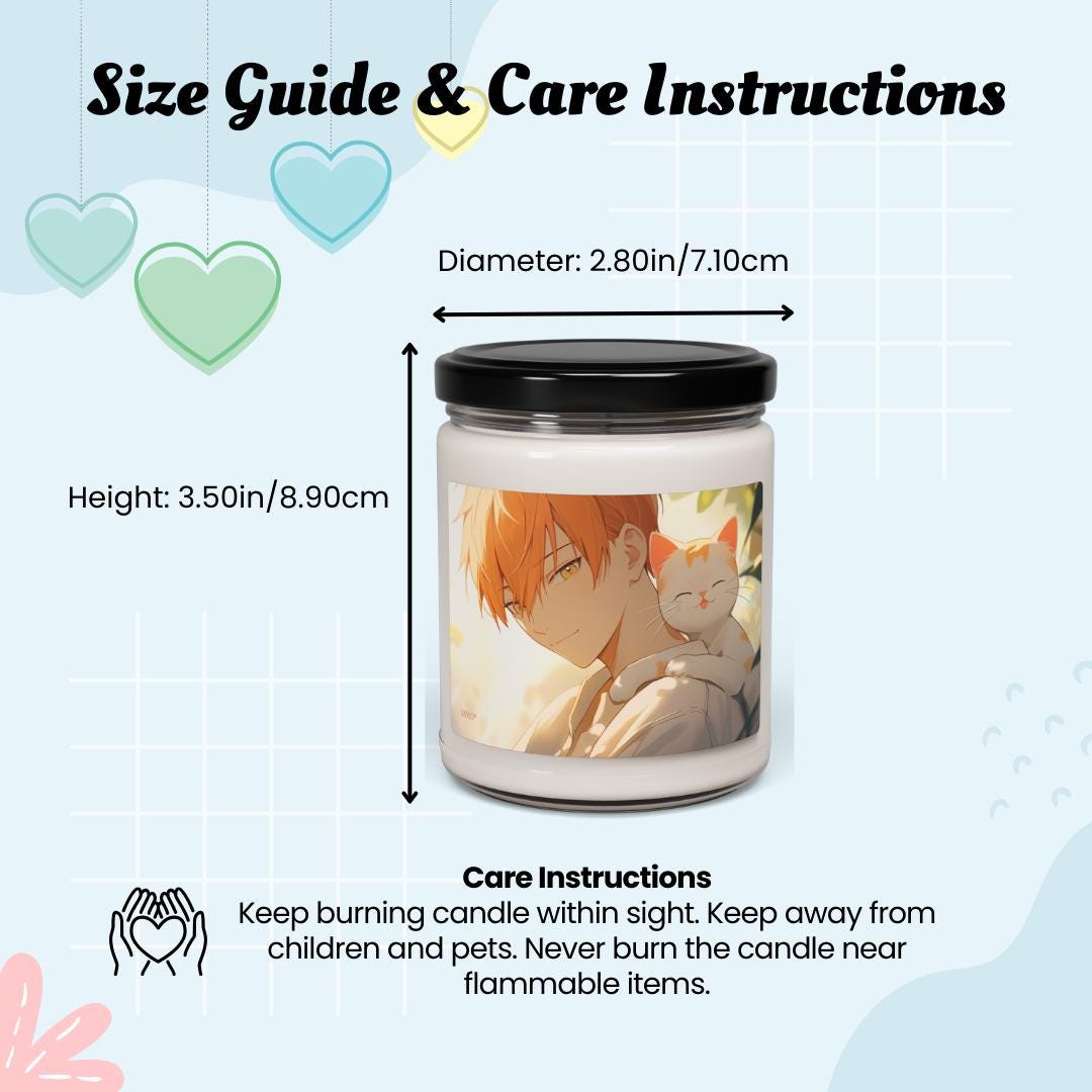 Fruits Basket Anime Inspired Vanilla Soy 9oz Candle 06