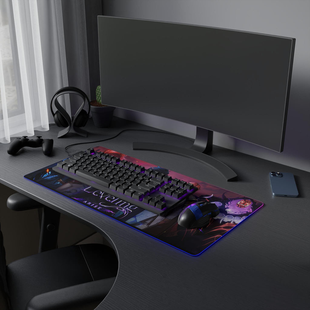 Solo Leveling LED Anime Desk Mat Jinwoo 05