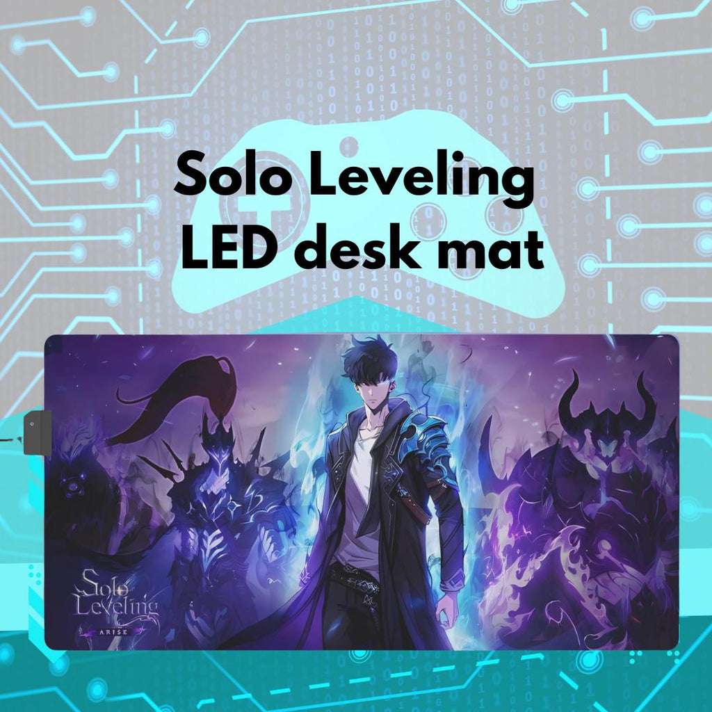 Solo Leveling LED Anime Desk Mat Jinwoo 04
