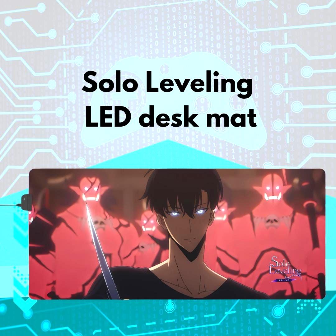 Solo Leveling LED Anime Desk Mat Jinwoo 03