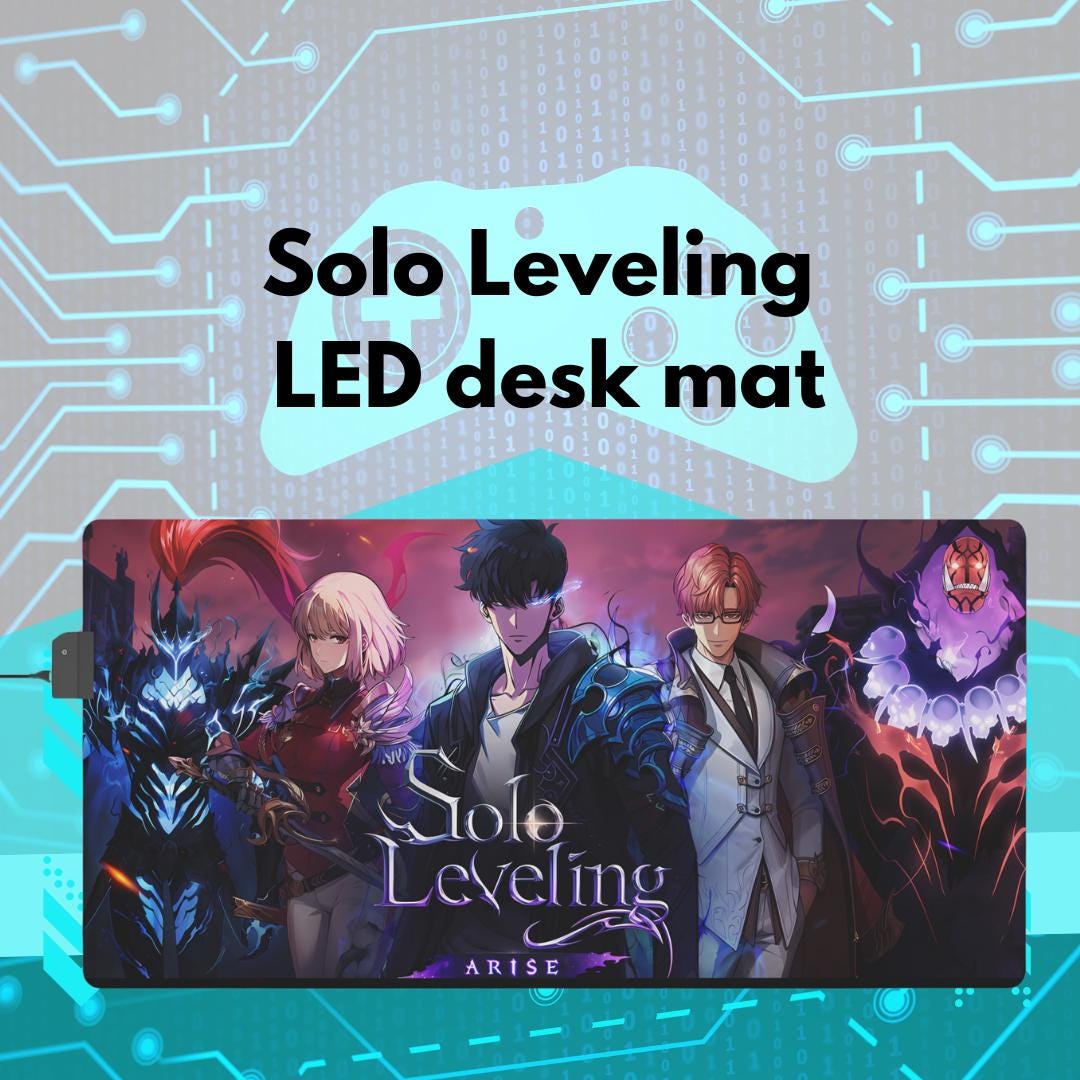 Solo Leveling LED Anime Desk Mat Jinwoo 05