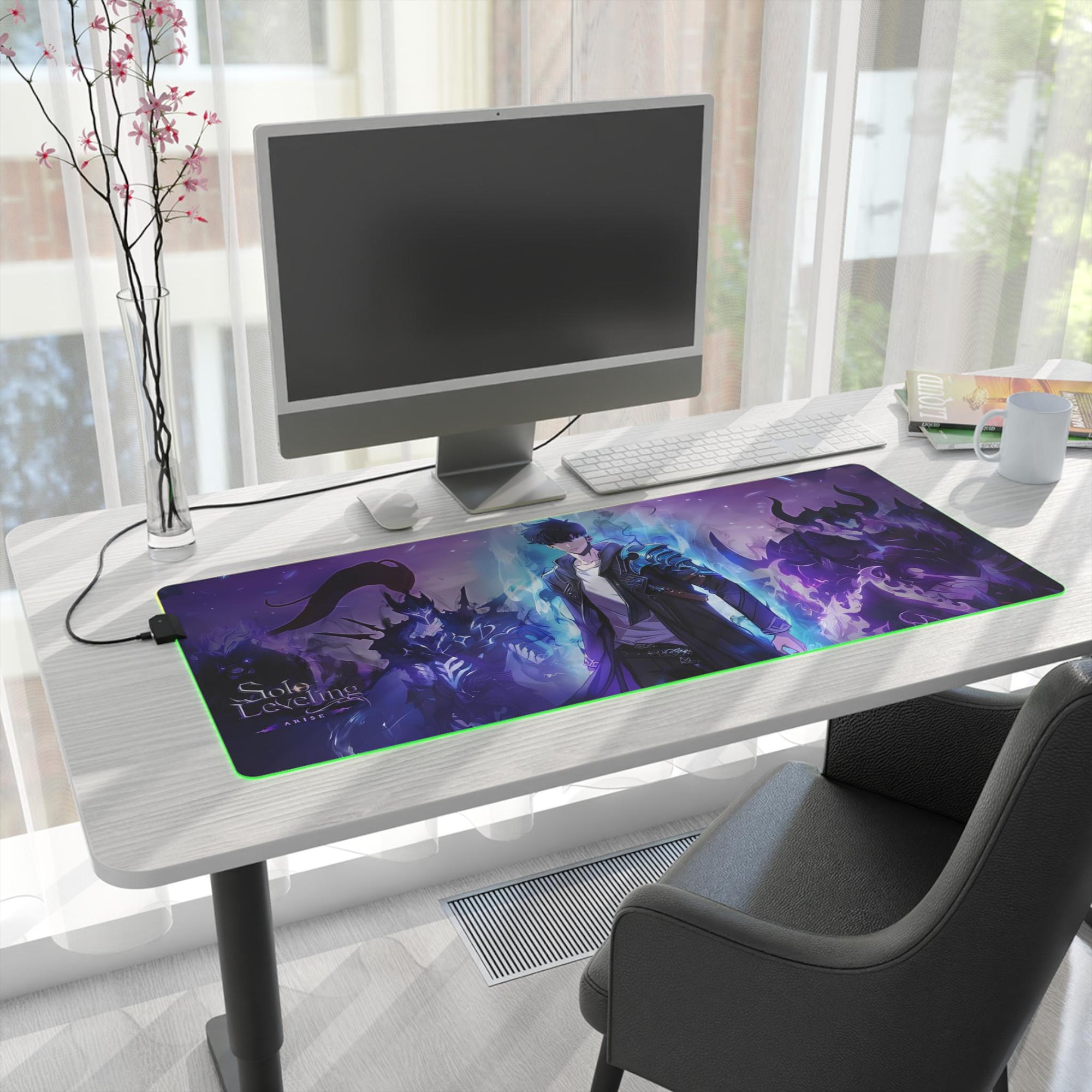 Solo Leveling LED Anime Desk Mat Jinwoo 04