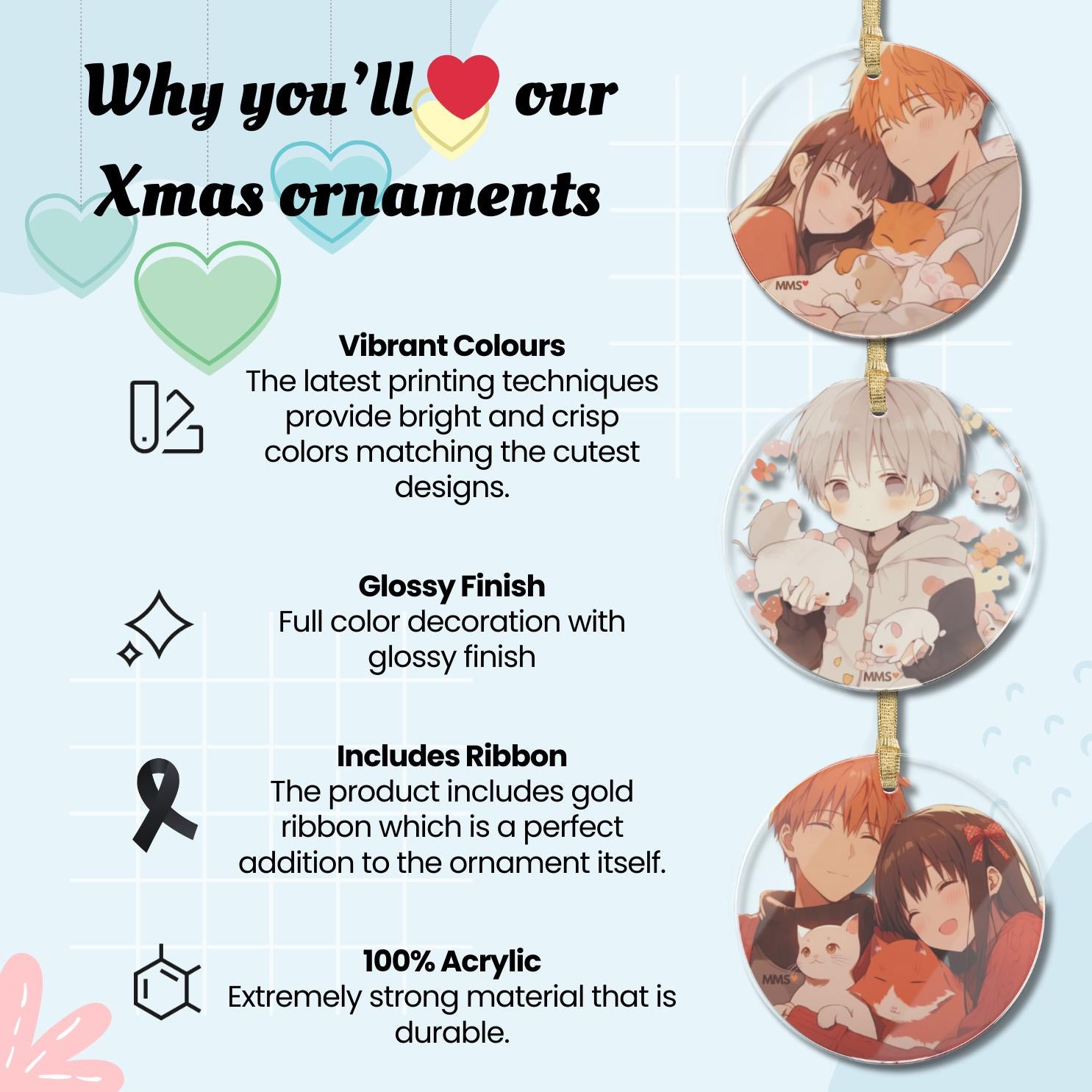 Fruits Basket Christmas Tree Acrylic Ornament 02