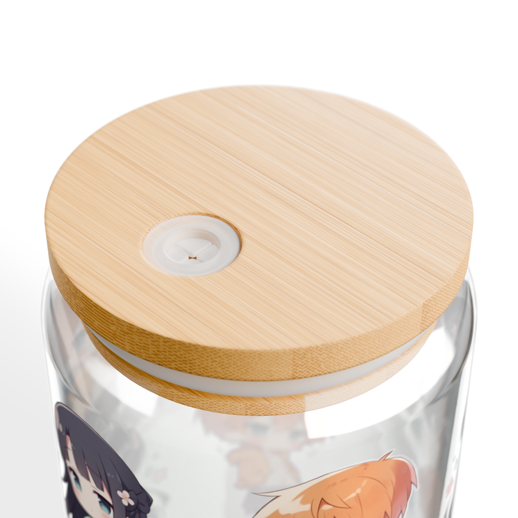 Fruits Basket Anime Glass Cup with Straw and Lid 16oz 01