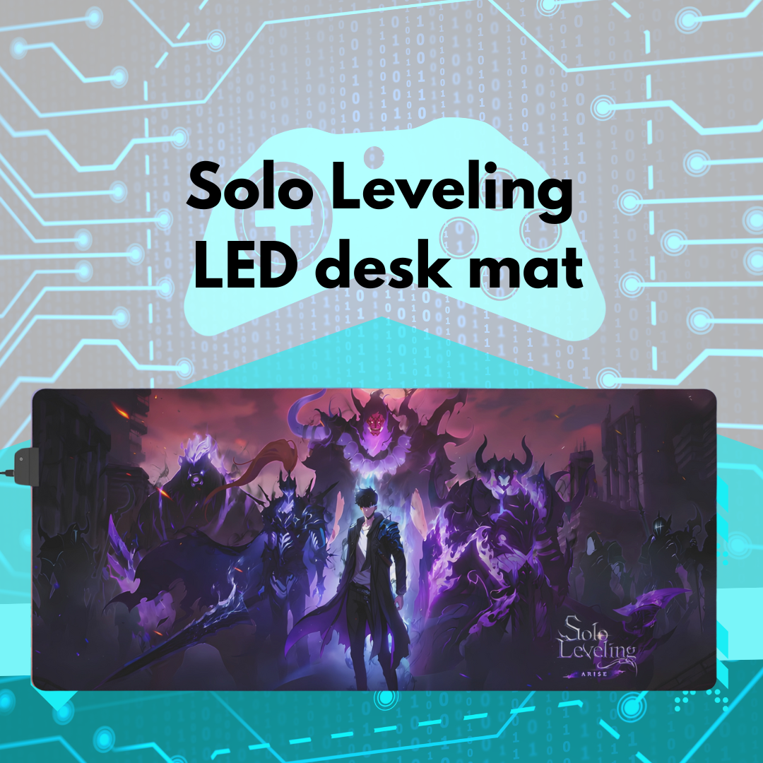 Solo Leveling LED Anime Desk Mat Jinwoo 01