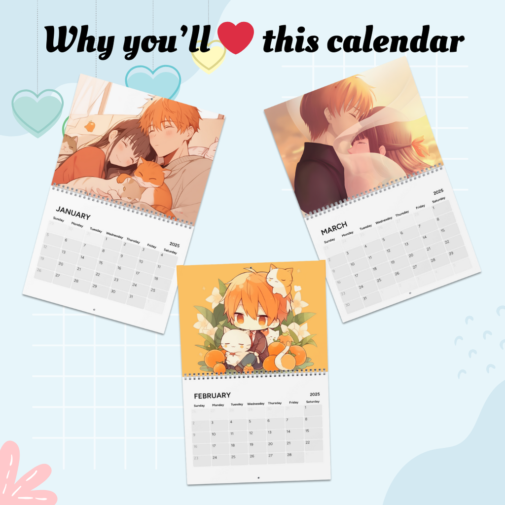 Fruits Basket Inspired Wall Calendar 2025