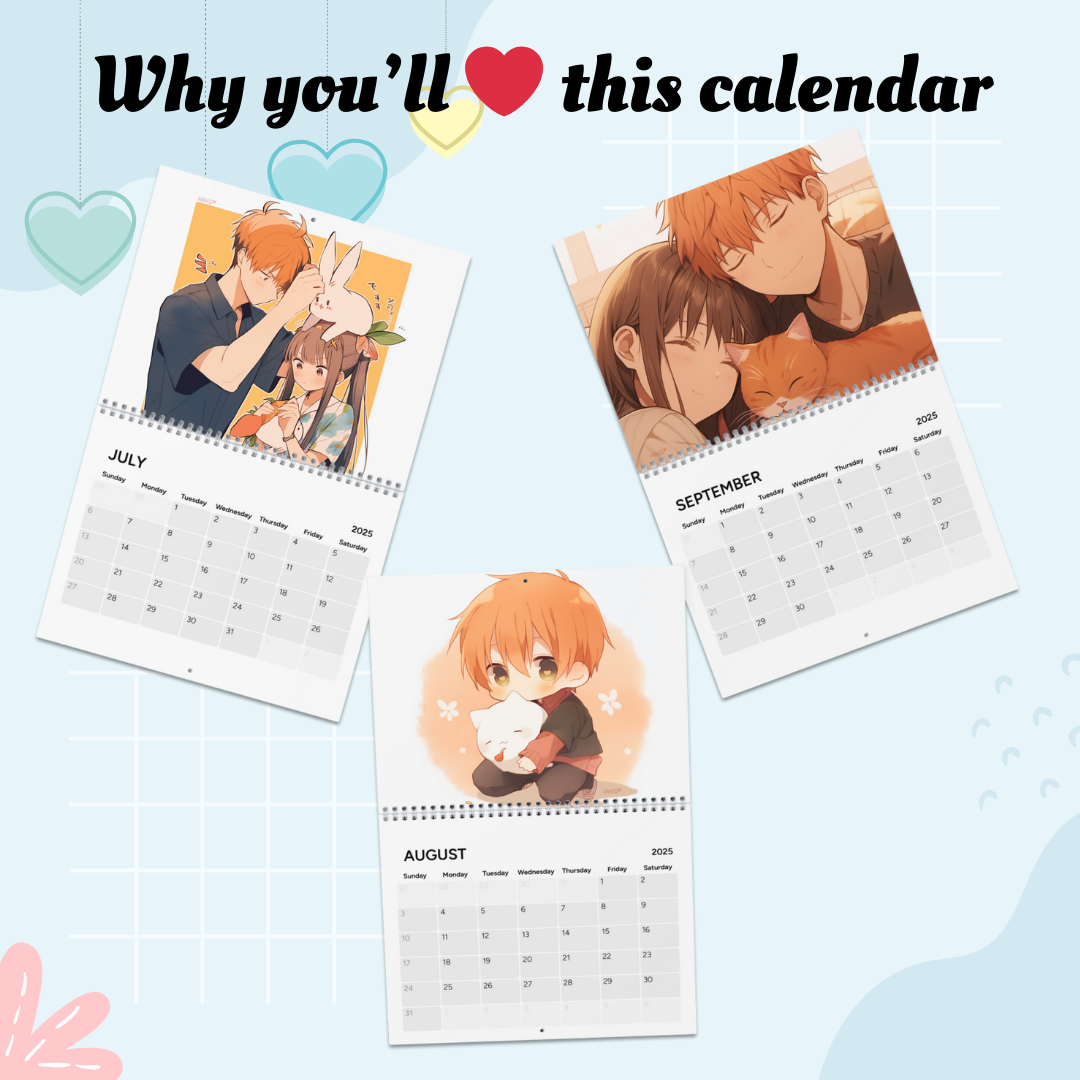 Fruits Basket Inspired Wall Calendar 2025