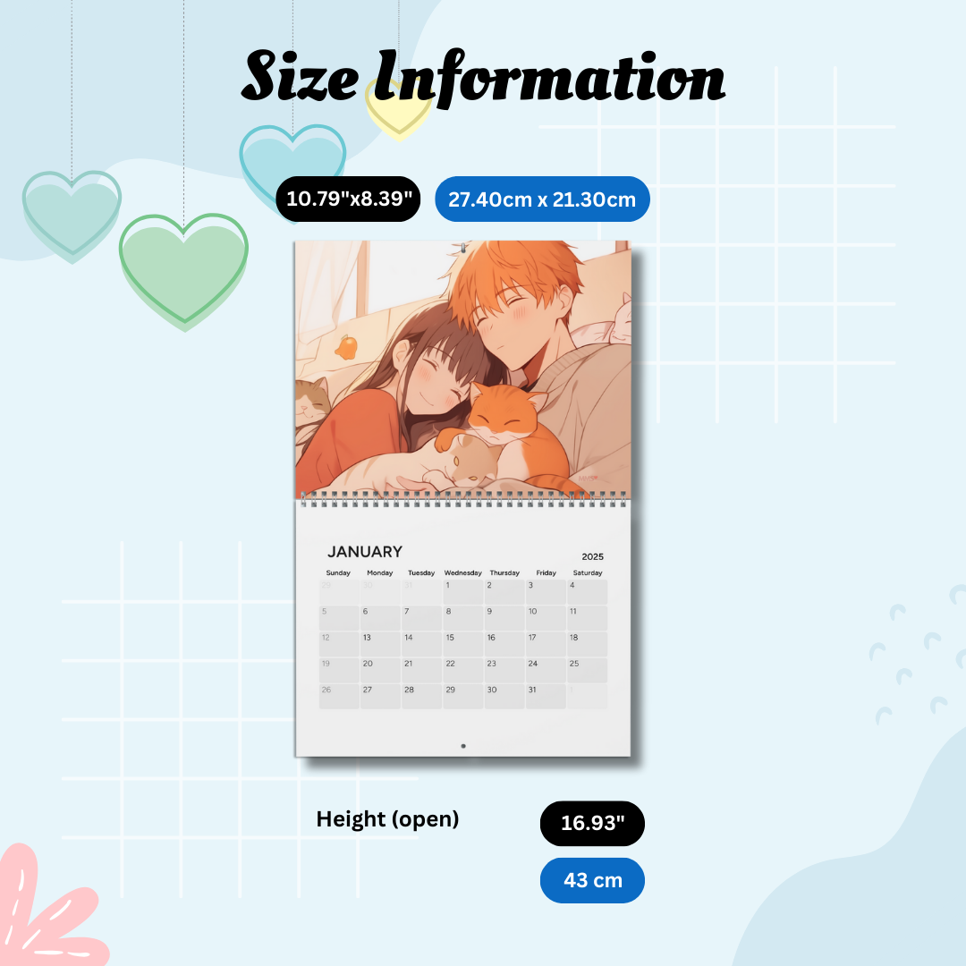 Fruits Basket Inspired Wall Calendar 2025