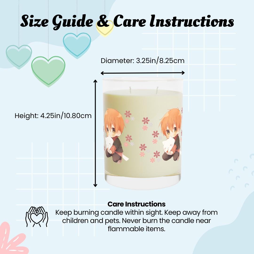 Fruits Basket Anime Inspired Scented Vegan 11oz Candle 01