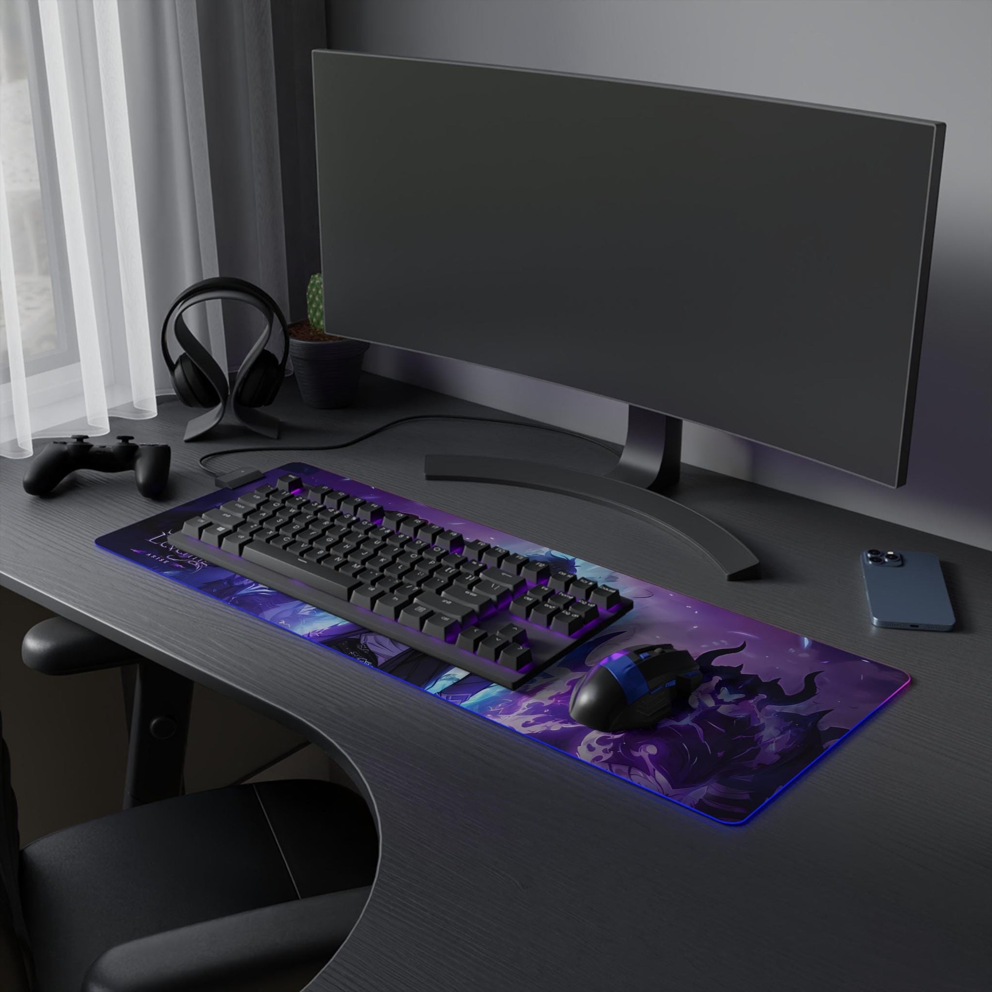 Solo Leveling LED Anime Desk Mat Jinwoo 04