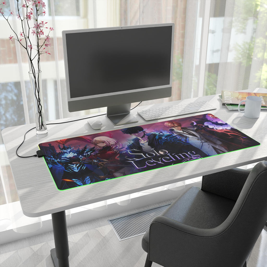 Solo Leveling LED Anime Desk Mat Jinwoo 05