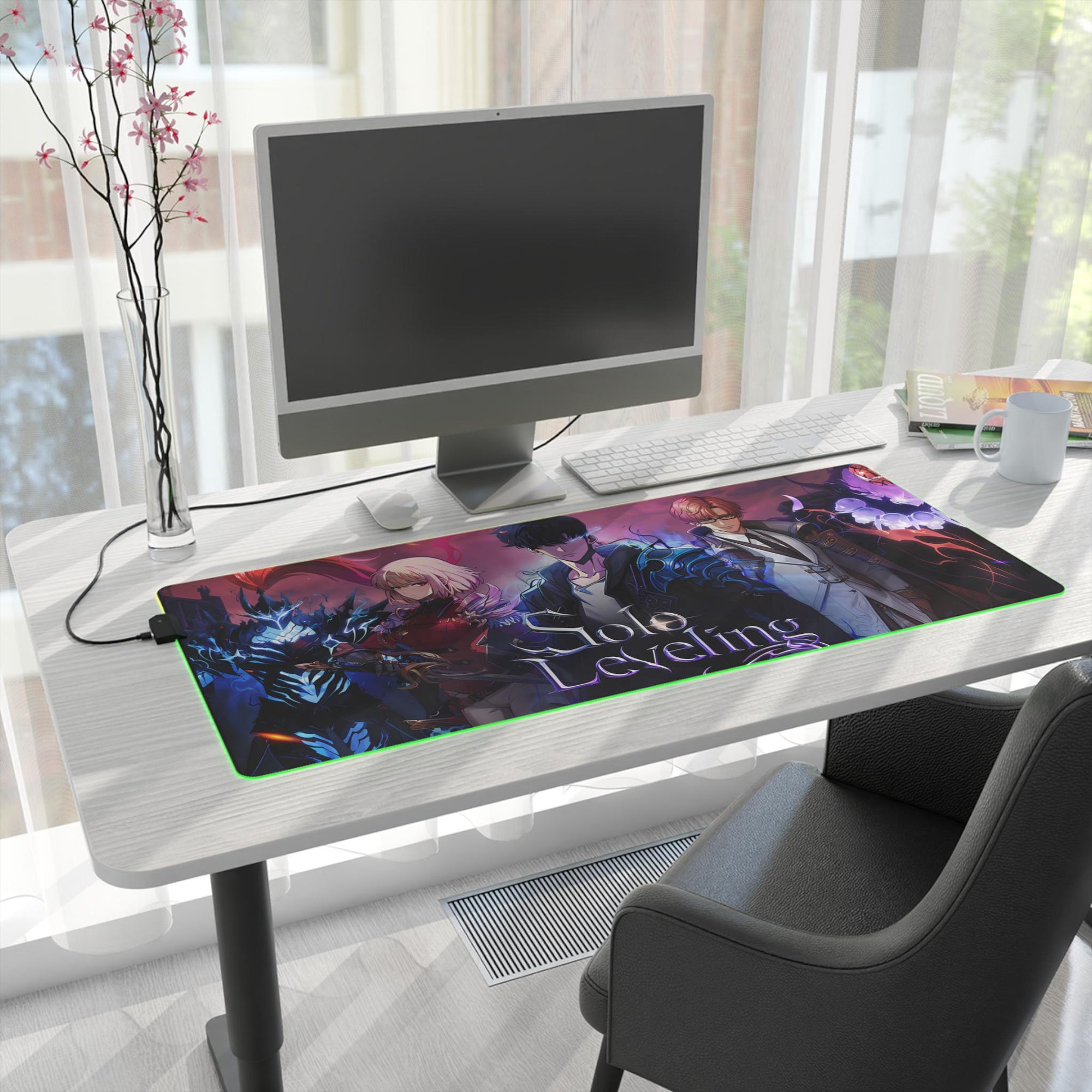 Solo Leveling LED Anime Desk Mat Jinwoo 05
